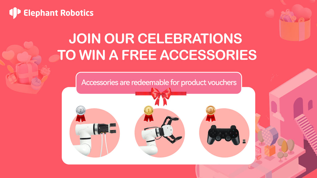 Celebrate Elephant Robotics' 8th Anniversary! Win Free Accessories!