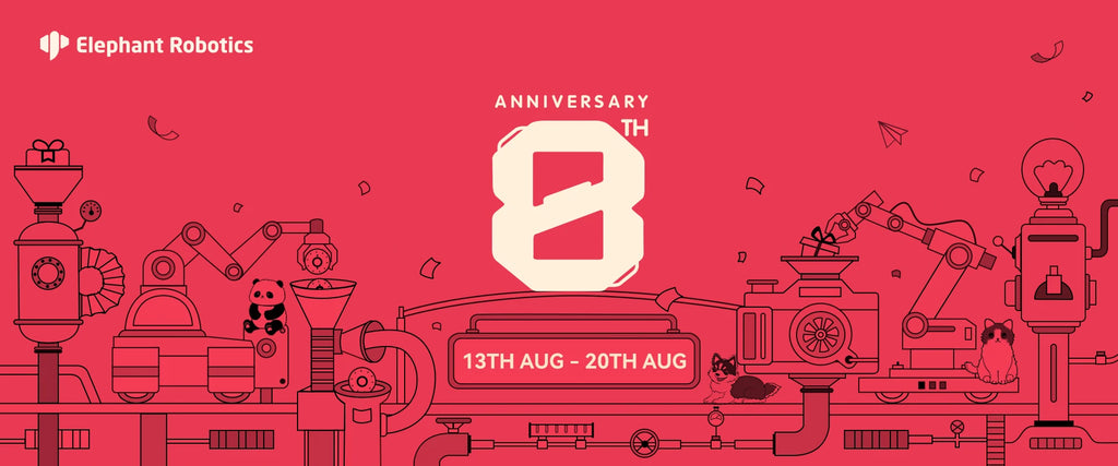 Celebrate the Elephant Robotics 8th-Anniversary Together with Us!